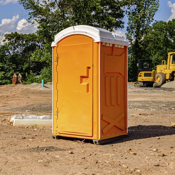 how often are the porta potties cleaned and serviced during a rental period in East St. Clair Pennsylvania